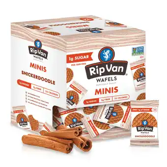 Walmart Rip Van Wafels Snickerdoodle Mini Stroopwafels Baked, Low Carb, Non-GMO, Keto, Low Sugar, 32 Pack offer