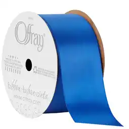 Walmart Offray Ribbon, Yellow Gold 1 1/2 inch Single Face Satin Polyester Ribbon, 12 feet offer