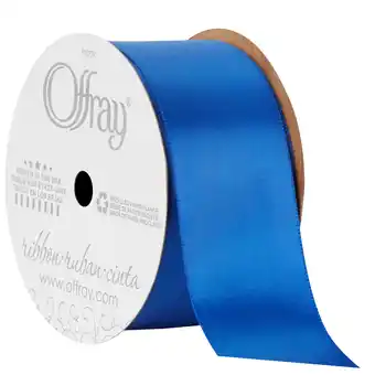 Walmart Offray Ribbon, Yellow Gold 1 1/2 inch Single Face Satin Polyester Ribbon, 12 feet offer