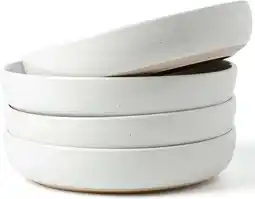 Walmart Famiware Milkyway 4-Piece Stoneware 33 oz Pasta Bowl Set, White offer