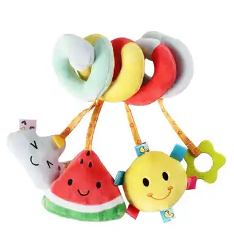 Walmart RoamReady Car Seat Toy, Baby Spiral Plush Rattle Toy with Teether Bell for Stroller Crib, Watermelon offer