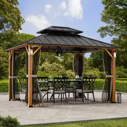 Walmart Modern Shade 10'x12' Hard Top Gazebo W/ Solar LED light offer