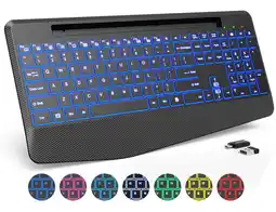 Walmart Wagpak RGB Lighting Wireless Ergonomic Keyboards,with Wrist Rest, Black offer