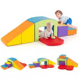 Walmart Costway 6 PCS Multi-color Climb and Crawl Activity Playset with Tunnel Slide Stairs & Ramp offer