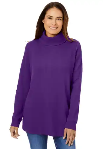 Walmart Woman Within Women's Plus Size Thermal Turtleneck offer