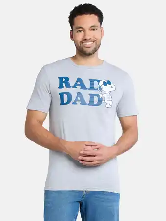 Walmart Peanuts Snoopy Men's and Big Men's Rad Dad Graphic Tee, Sizes S-3XL offer