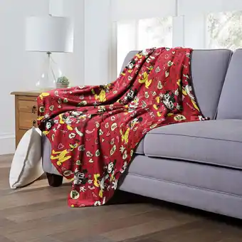 Walmart Mickey Mouse Disney I Love Us Silk Touch Throw Blanket 50x70 Inches offer