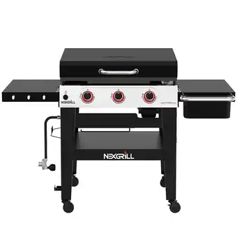 Walmart Daytona 3-Burner Propane Gas Grill 30 in. Flat Top Griddle in Black offer