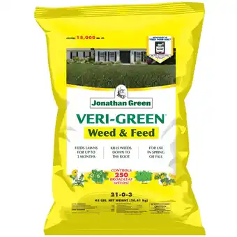 Walmart Jonathan Green VERI-GREEN Weed & Feed, 15M (15,000 sq ft Coverage) 45lb offer