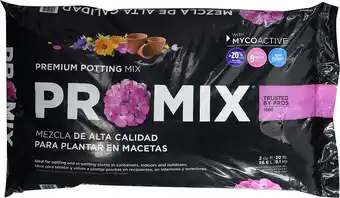 Walmart Premier Horticulture Pro-Mix Premium Potting Mix with MYCOACTIVE, 2 CF offer