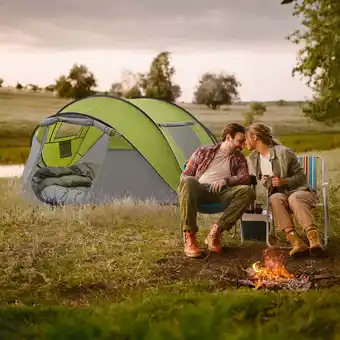 Walmart Qomotop 4 Person Instant Pop up Camping Tent with Carrying Bag offer