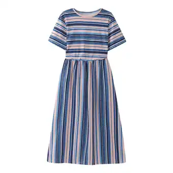 Walmart Girls Sundress Short Sleeve Striped Prints Princess Casual Clothes offer