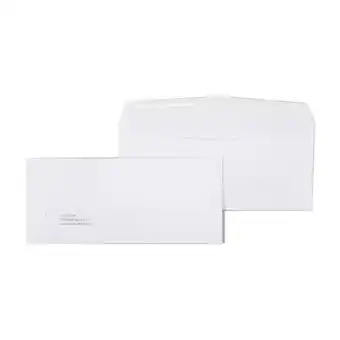 Walmart MyOfficeInnovations Gummed Business Envelope 4 1/8 x 9 1/2 White Wove 500/BX(SPL381937) offer