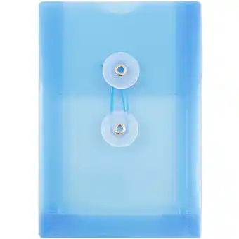Walmart JAM Paper Plastic Envelopes, 4.3x6.3, Blue, Button String, Open End, 12/Pack offer