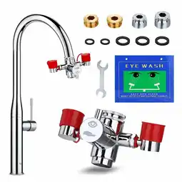 Walmart HK Eye Wash Station, Emergency Eyewash Stations Faucet Mounted for Sink Attachment offer