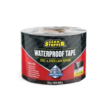 Walmart LEAK STOPPER Rubber Flexx Waterproofing & Seam Tape, White, 1 Pack offer
