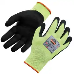Walmart Ergodyne ProFlex 7041 Hi-Vis Nitrile-Coated Level 4 Cut-Resistant Gloves, Lime, S offer