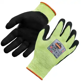 Walmart Ergodyne ProFlexÂ 7041 Hi-Vis Nitrile-Coated Level 4 Cut-Resistant Gloves, Lime, S offer
