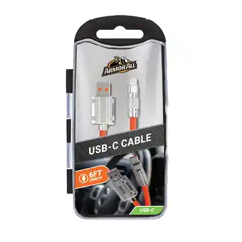Walmart Armor All 6ft Rugged USB to USB-C Cable, Tangle-Free with Storage Case offer
