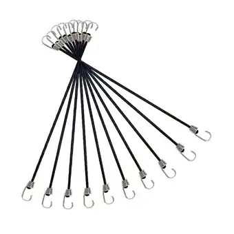 Walmart FRCOLOR 10 Pcs Elastic Line Bicycle Luggage Rope Bungee Cords 24.00X0.40X0.20CM Black offer
