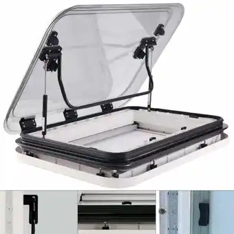 Walmart Miumaeov 800 x 500mm RV Caravan Motorhome LED Skylight Roof Window Hatch with LED Light offer