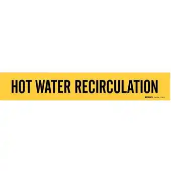 Walmart Brady Pipe Marker,Hot Water Recirculation 7147-1 offer