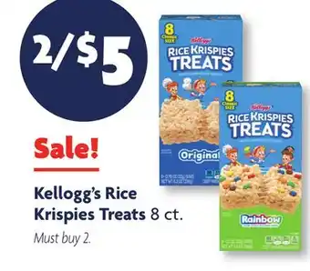 Family Dollar Kellogg's Rice Krispies Treats offer