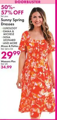 Boscov's Misses & Petites Sunny Spring Dresses offer