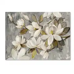 Walmart Silvia Vassileva 'Magnolia Simplicity Neutral Gray' Canvas Art offer