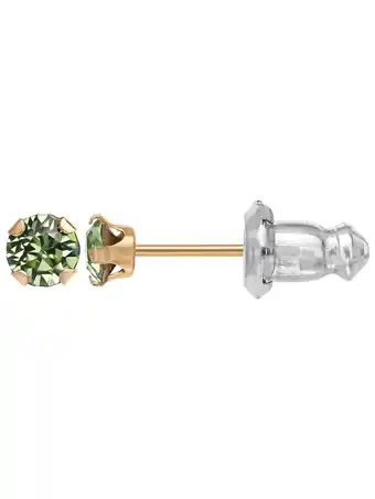 Walmart Brilliance Fine Jewelry Girls 14K Yellow Gold August Crystal Stud Earrings offer