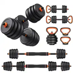 Walmart UPGO 4-in-1 Adjustable Dumbbells Set with Connector, 90 lb offer