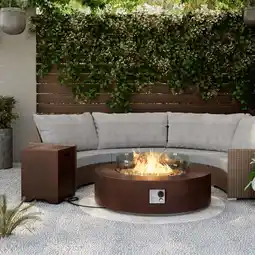 Walmart COSIEST 2-Piece Outdoor Propane Firepit Table Set with Tank Table, Wind Guard offer