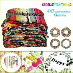 Walmart Keyohome 447 Colors Cotton Cross Floss Stitch Thread Embroidery Sewing Skeins Craft Floss,Fine offer