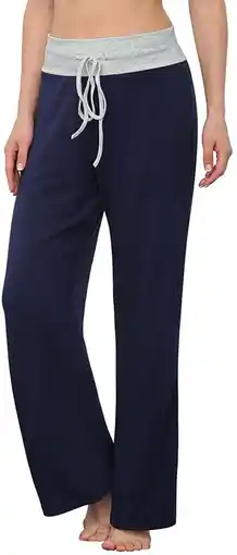 Walmart JuneFish Women Wide Leg Pants Casual Stretch Yoga Pant Palazzo Lounge Pants offer