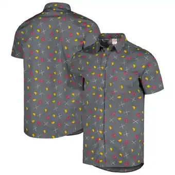 Walmart Men XLarge Mad Engine Graphite Deadpool Party Button-up Shirt offer
