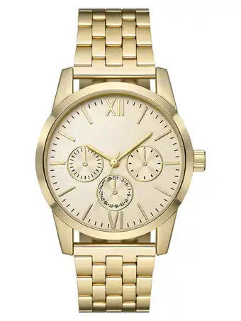 Walmart George Men's Watch with Brush Gold Round Case, Gold Dial and Brush Gold 5 Link Bracelet (FMDOGE058) offer