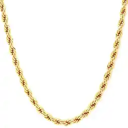 Walmart 14K Gold Rope Chain for Men – Cadena de Oro Necklace, 2.1mm/2.7mm/3.8mm – Bling Trax offer