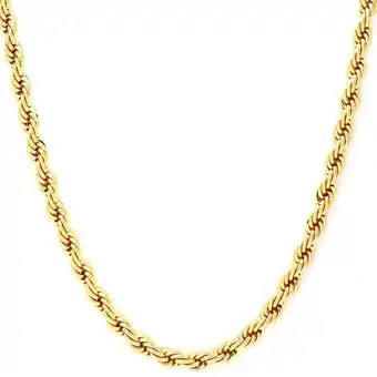 Walmart 14K Gold Rope Chain for Men – Cadena de Oro Necklace, 2.1mm/2.7mm/3.8mm – Bling Trax offer