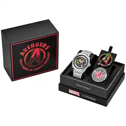Walmart Citizen Men's Eco-Drive Marvel Avengers Stainless Steel Box Set Watch - AW2080-64W offer