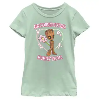 Walmart Girl's Guardians of the Galaxy Groot Growing Cuter Graphic Tee Mint Medium offer