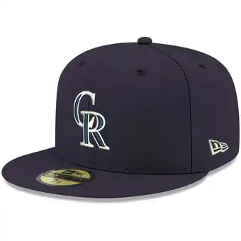Walmart Men's New Era Navy Colorado Rockies White Logo 59FIFTY Fitted Hat offer