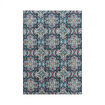 Walmart Better Homes & Gardens 5' x 7' Blue Medallion Outdoor Rug offer