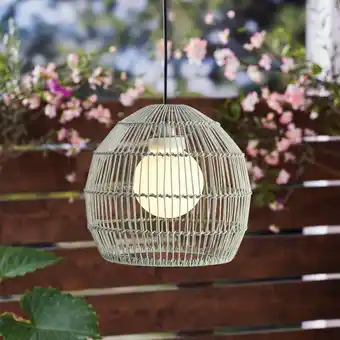Walmart Better Homes & Gardens 11'' 8 Lights Gray PE Battery Operated Woven Pendant Light offer