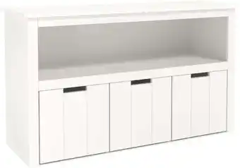 Walmart Homfa Kids Toy Storage, Cubes Storage Bins with 3 Drawers, White Toy Box with Shelves and Wheels offer