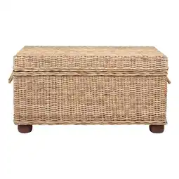 Walmart Belmont Home Cambria 42 Kubu Wicker / Rattan Storage Trunk in Tan offer