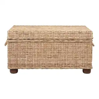 Walmart Belmont Home Cambria 42 Kubu Wicker / Rattan Storage Trunk in Tan offer
