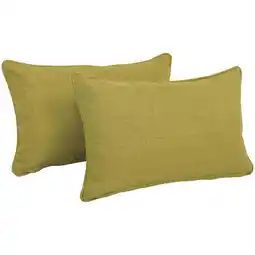 Walmart 20-inch by 12-inch Outdoor Spun Polyester Back Support Pillows (Set of 2) - Avocado offer