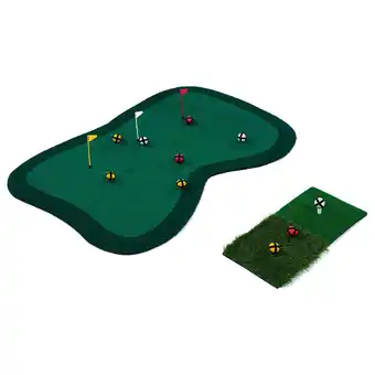 Walmart Floating Golf Hitting and Putting Green Mat with Accessories by Big Sky offer
