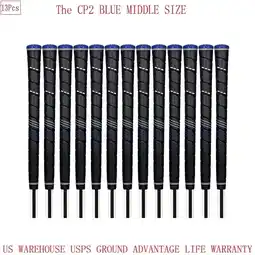Walmart 13Pcs CP2 Wrap Golf Club Grip Tacky Feel Blue Midsize Rubber 60R Brand New offer