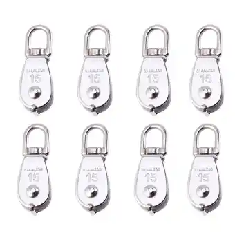 Walmart 8 Pcs Fishing Net Pulley Block and Tackle Stand Poles Silver offer